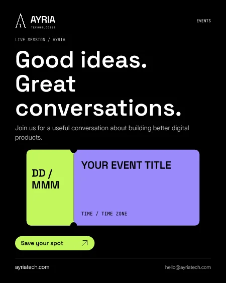Good ideas, great conversations flyer preview