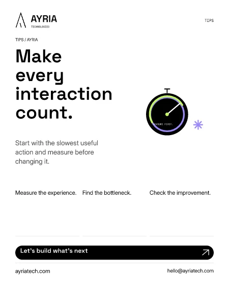 Respect your users’ time flyer preview